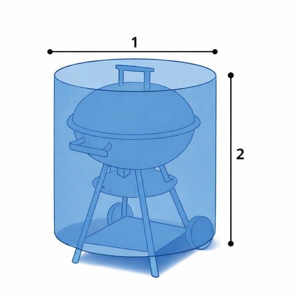 Prise de mesure barbecue rond